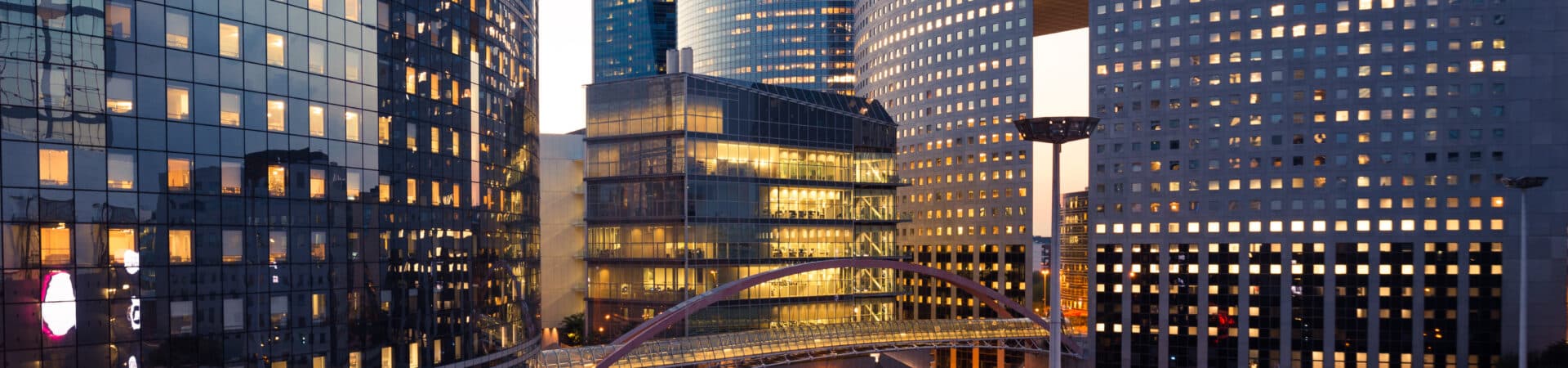 Modern office buildings